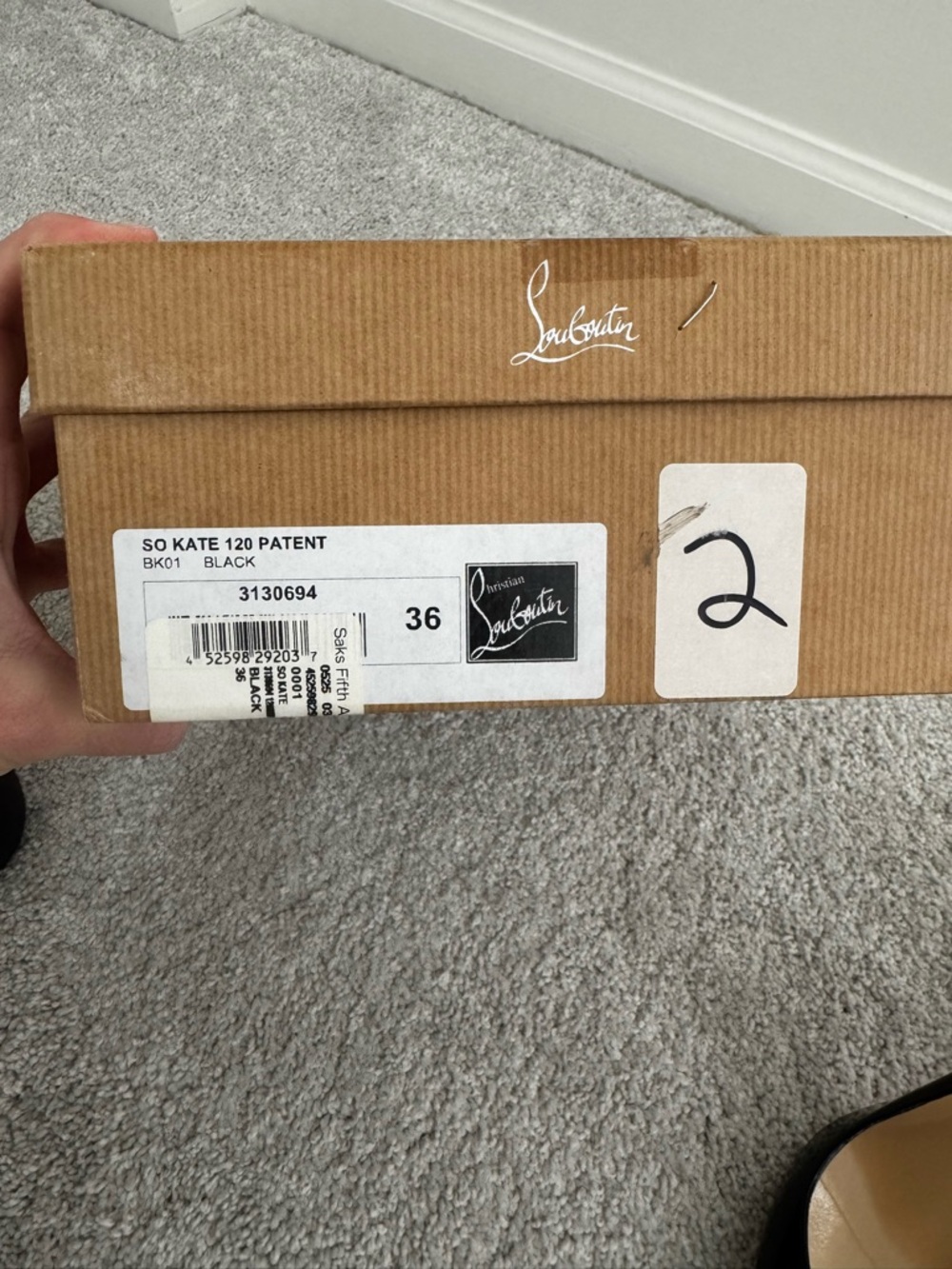 Christian Louboutin So Kate Black Patent 120mm Pumps - Picture 6 of 6
